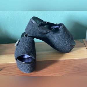 Wool Leather Shoes Very Unique Size 9.5 Italy